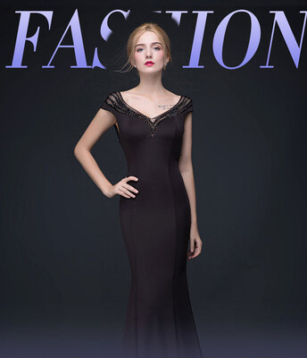 

Women Elegant&Graceful Handmade Beading Evening Party Dress
