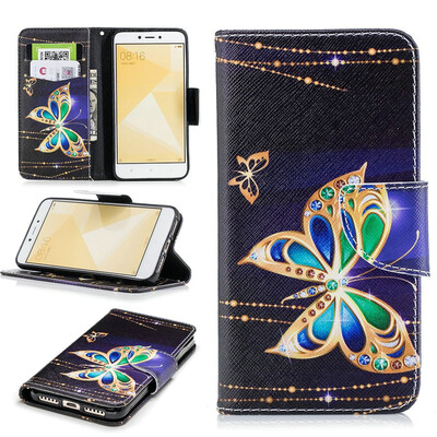 

BEFOSPEY Painting PU LeatherSoft TPU Card Slot Stand Wallet Case For Xiaomi Redmi 4X50"2017