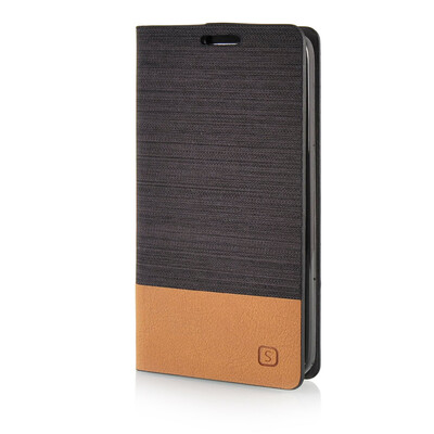 

MOONCASE Canvas Design Leather Side Flip Wallet Pouch Stand Shell Back ЧЕХОЛ ДЛЯ LG G2 Mini Coffee