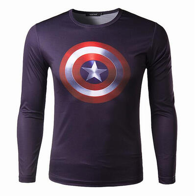 

Zogaa Hot New Mens T-shirt 3D Solid Printing Long Sleeve