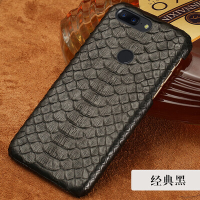 

Genuine Leather Phone Case For Oneplus 5 5T Case Natural Python Skin For Oneplus 2 3 3T Back Cover