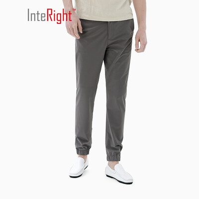 

INTERIGHT casual pants mens high stretch beam casual pants dark gray 36XXL