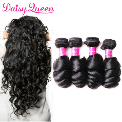 

Good Quality Brazilian Loose Wave Virgin Hair 4 Bundles Brazilian Hair Weave Loose Curl Unprocessed Virgin Human Hair Loose Wave