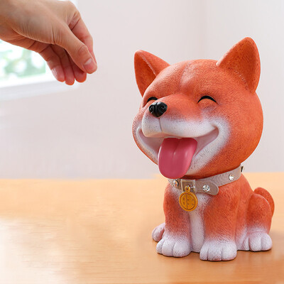 

Jingyi JINGYI children cute pet piggy bank cartoon cute creative shatter-resistant puppy piggy bank to send childrens Valentines Day Valentines Day to send girlfriend birthday gift to children gifts