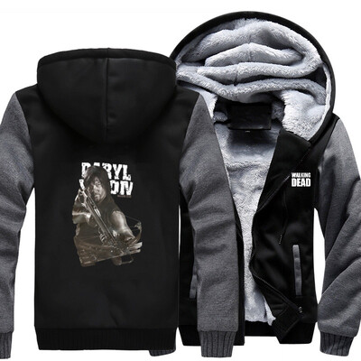 

New 2018 Wholesale Thick hoodies new WALKING DEAD sweatshirt hooded velvet coat hot fast delivery