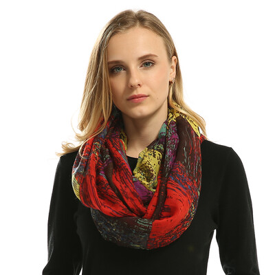 

Infinity Scarf New Fashion women scarves plaid Печать Кольцо Шарфы Кольцо украдено 2018 JeouLy