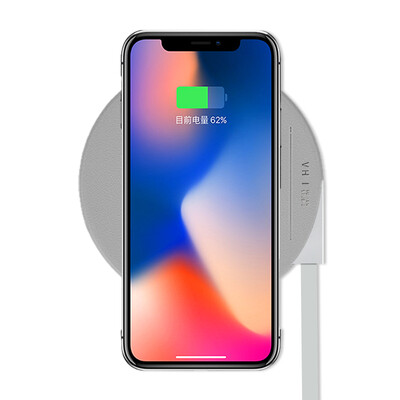 

VH [и] Apple Wireless Charger Regular Edition iPhone X / 8 / 8Plus Samsung Мобильный телефон QI Core Chip Office Artifact Black Technology Светло-серый