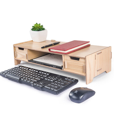 

Jinlongxing Glosen laptop stand LCD display increased keyboard storage rack office desk DIY storage box D9136 wood color