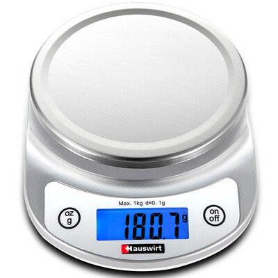 

Hauswirt Kitchen Scale Electronic Scale with Stainless Steel Tray HE-56