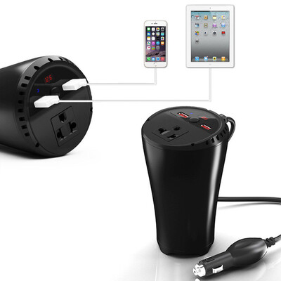 

Автомобильные инверторы Power 150W Автомобильные инверторы 12V-220V 2.4A Двойные зарядные устройства USB Автоматический прикуриват