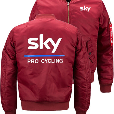 

SKY PRO CYCLING SKY Bomber Flight Flying Jacket Winter thicken Warm Zipper Men Jackets Anime Mens Casual Coat