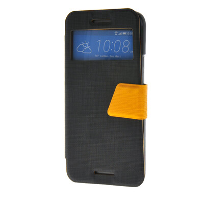 

MOONCASE Ultra Slim Leather Side Flip Wallet Stand Pouch ЧЕХОЛ ДЛЯ HTC One M9 Black