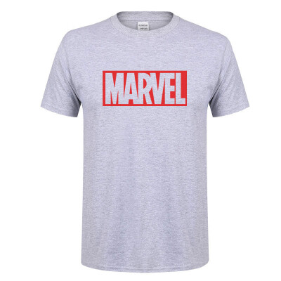 

2018 new summer mens cotton MARVEL short-sleeved t-shirt mens trend casual loose sports mens clothing