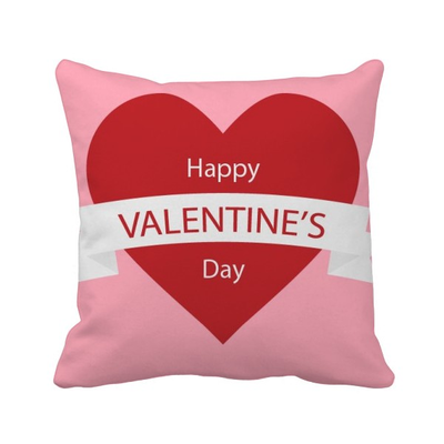 

Happy Valentines Day Pink Red Square Throw Pillow Insert Cushion Cover Home Sofa Decor Gift