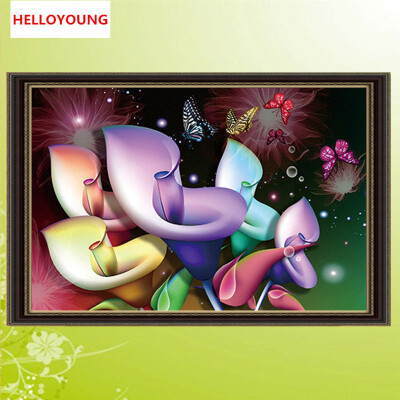 

DIY 5D Round Rhinestones Diamond Mosaic Dream calla lilies Diamond Painting Cross Stitch Diamond Embroidery Home Decor