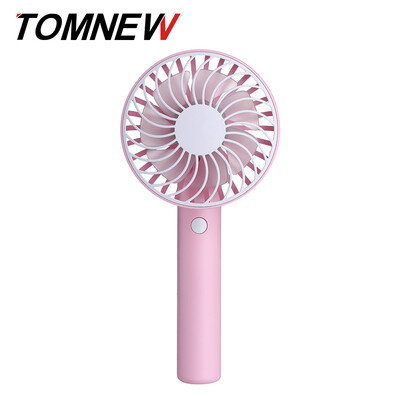 

TOMNEW Handy Rotating Fan Mini USB Rechargeable 1200mAh Portable Handheld Standing Electric Cooling Fan 2018 New