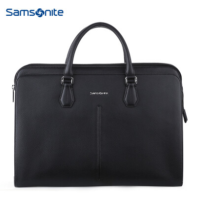 

Samsonite MARAIS boutique business mens handbag horizontal large leather briefcase 68B09009 black