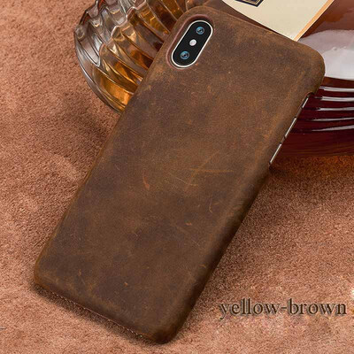 

LANGSIDI натуральный кожаный чехол для iPhone X Case Vintage Сумасшедшая кожа лошади