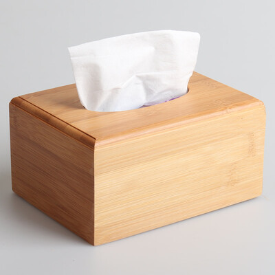 

Youjialiangpin box bamboo wood tissue box living room tray home carbonization process large lengthening
