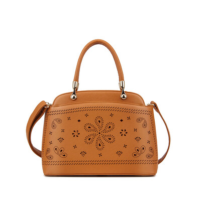 

Realer® Brand women hollow out PU leather shoulder bags fashion lady handbags high quality women messenger bags black zipper tote bags