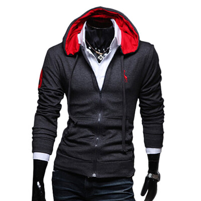 

CT&HF Men Leisure Fashion Fleece Korea Personality Handsome Long Fleece Printed Thick Cotton Long Sleeve Coat