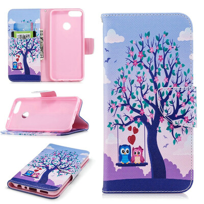 

BEFOSPEY Painting PU LeatherSoft TPU Card Slot Stand Wallet Case For Huawei P smart565"2018