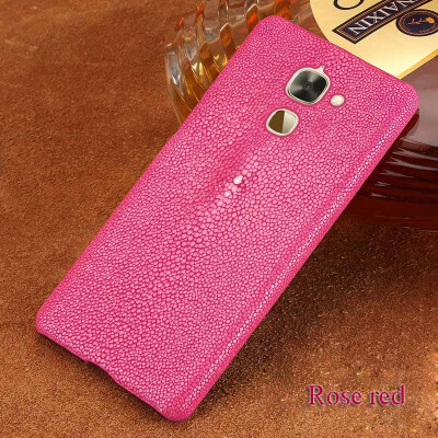 

Genuine Leather Phone Case For LeEco Max 2 Case Natural Pearl Fish Skin Back Cover For Pro 2 Case