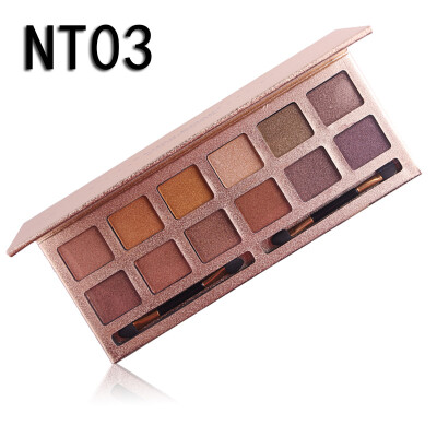 

12 Color Matte Shimmer Waterproof Brand Eyeshadow Pallete Balm Brow Cosmetic Makeup Natural Gift