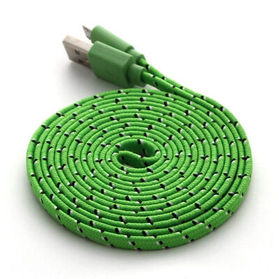 

3Ft 6Ft 10Ft Durable Nylon Braided Flat Micro USB Charger Data Cable for Samsung Galaxy S4 HTC Sony LG