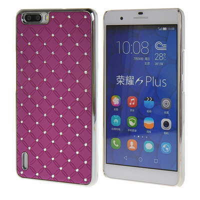 

MOONCASE Hard Luxury Chrome Rhinestone Bling Star Back Case Cover for Huawei Honor 6 Plus Purple