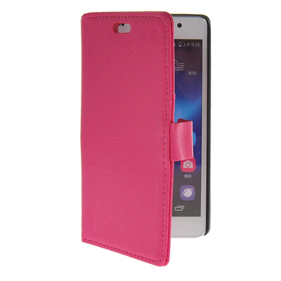 

MOONCASE Slim Leather Flip Wallet Card Pouch with Kickstand Shell Back ЧЕХОЛ ДЛЯ Huawei Honor 6 Hot pink