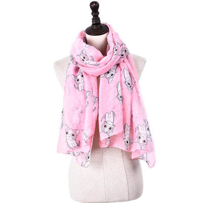 

Женские шарфы JeouLy Lovely Cat с напечатанной мягкой шерстью длинный шарф Shawl Mujer Wraps Foulard Femme солнцезащитные шали синий хиджаб
