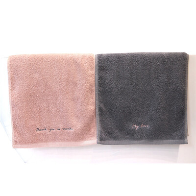 

iDouillet 100 Cotton Plain 2-pieceTowel set 2-piece Bath towel or 2-piece Face towel pink&gray for couple 70x140cm 35x75cm