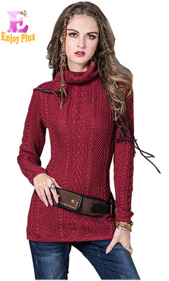 

High Quality chest 72-88cm cashmere vintage new winter 2017 women sweater&pullover long sleeve turtleneck black red female