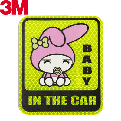 

3M светоотражающие наклейки babyincar предупреждение безопасности царапины стикеры автомобильные наклейки 10.1 * 12cm флуоресцентные желтые зеленые