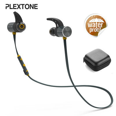 

Plextone BX343 Sport Wireless Bluetooth Headset IPX5 Waterproof Dual Battery Life 8 Hours Playing for iphone huawei xiaomi