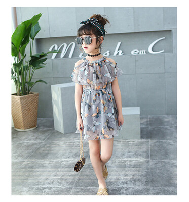

Baby Girls Dress Summer 2018 Fashion Children Clothing Kids Flower Dress Chiffon Princess Costume Vestidos 8 9 10 11 12 Yrs