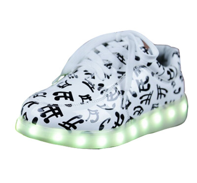 

Women LED Light Luminous Sneaker Fluorescence Unisex Athletic Shoes USB Charge