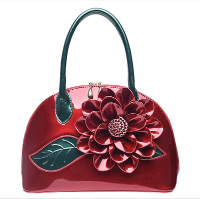 

Handbags Handbags Flower Shell Bag Korean Bright Leather Single Shoulder Span