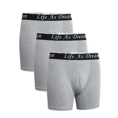 

High Quality Cotton Antibacterial Comfortable Long Leg Short Leg Mens Boxers Shorts Male Underpants Man Underwear 3 pack