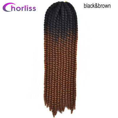 

Chorliss 12" Ombre Purple Havana Twist Braiding Hair Synthetic Crochet Braids Hair Extensions 16strandspack