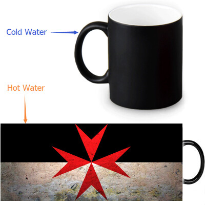 

The Knights Templar 350ml/12oz Heat Reveal Mug Color Change Coffee Cup Sensitive Morphing Mugs Magic Mug Milk Tea Cups