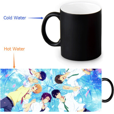 

Iwatobi Swim Club 350мл / 12 унций Кубок с чаем с регенерацией тепла Изменение цвета чашки кофе Чувствительные морфинг-кружки Волшебная чашка для чайных чашек