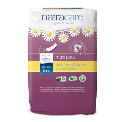 

Natracare British natural cotton super soft no wing sanitary napkin night with lengthened 10 pieces 280mm