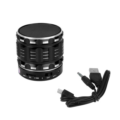 

Metal Mini Portable Wireless Bluetooth Speaker W/Handfree Mic+TF Card Slot Black