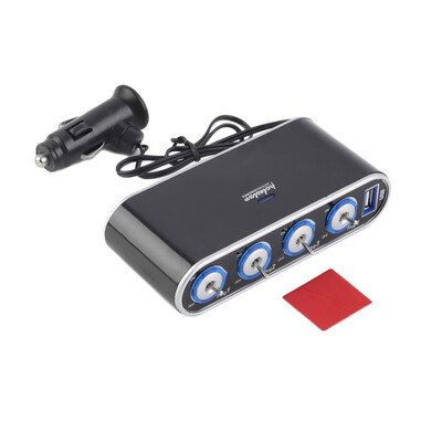 

Автомобиль прикуривателя Splitter 12V / 24V с USB LED Light переключатель
