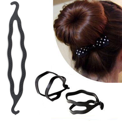 

Women's Fashion Magic Hair Twist Styling Clip Stick Bun Maker Braid Tool Black