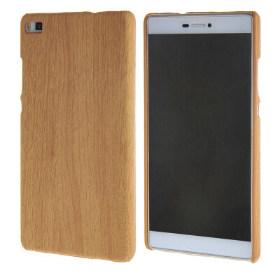 

MOONCASE Wooden style Hard Rubber Shell Back чехол для Cover Huawei Ascend P8 Beige