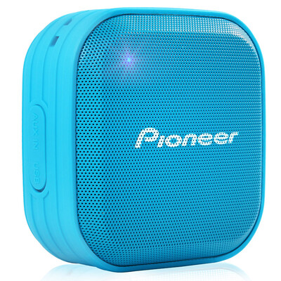 

Pioneer MOMO waterproof stereo portable Bluetooth speakers can soak big sound blue