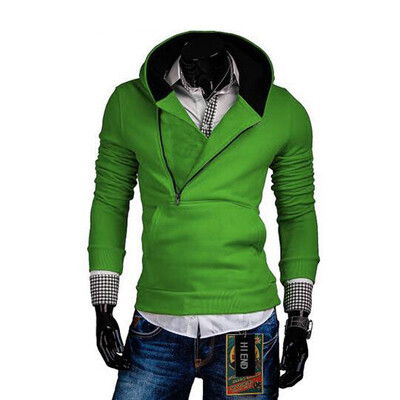 

Zogaa New Mens Hoodie Matching Color Slim Active